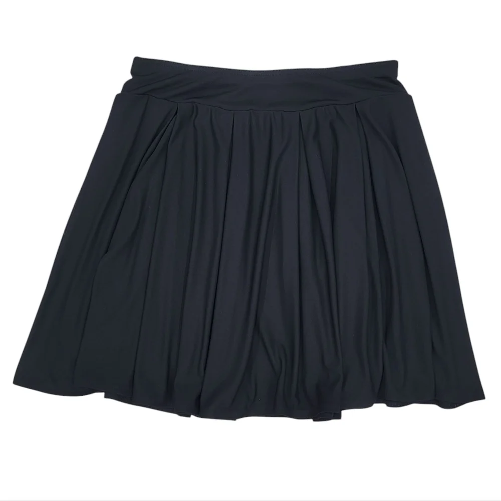 Black Pleated Skirt Balletcore Sporty Tennis Girlie Flared Women’s L/XL - Picture 3 of 12